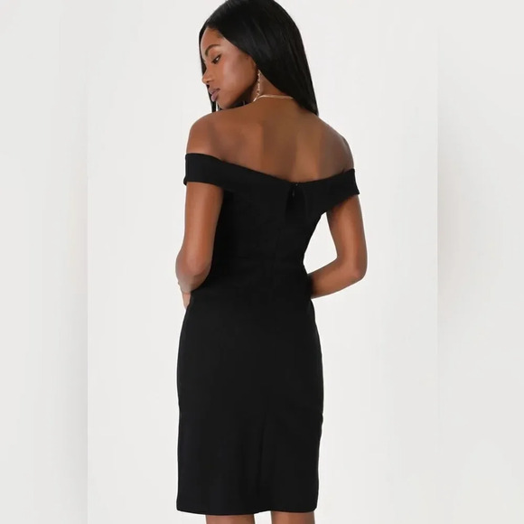 Lulus Classic Glam Black Off-the-Shoulder Bodycon Dress - Picture 2 of 16